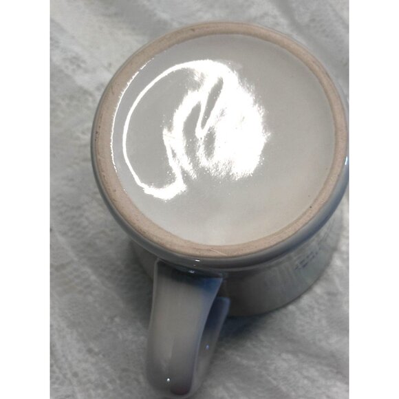 Life Is Good Ceramic Coffee Mug DIner Style White 12 Oz Blue/Orange Logo Quote - Picture 4 of 5